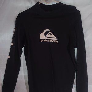 Quicksilver Long Sleeve Rash Guard (Black - Medium)